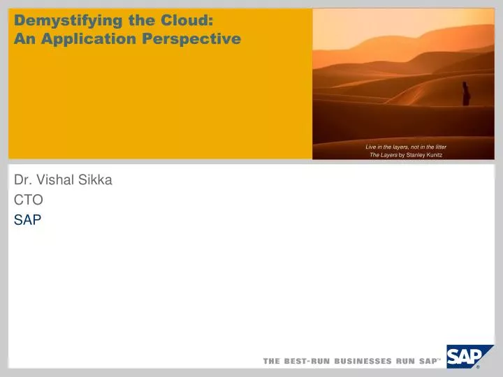 demystifying the cloud an application perspective