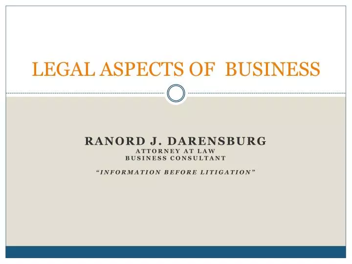 legal aspects of business
