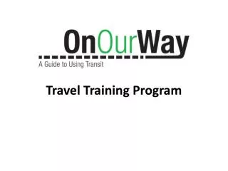 Travel Training Program