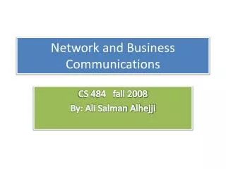 network and business communications