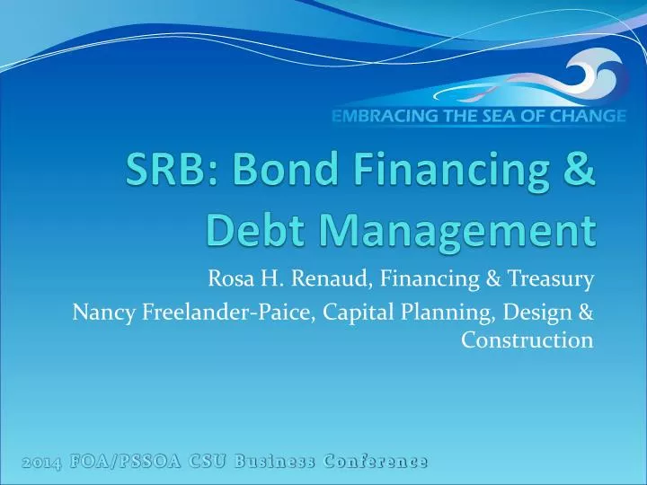 srb bond financing debt management