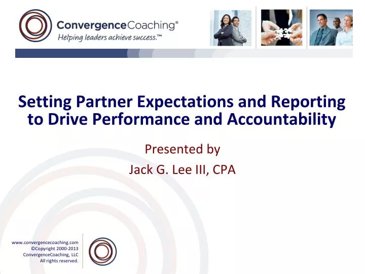 setting partner expectations and reporting to drive performance and accountability