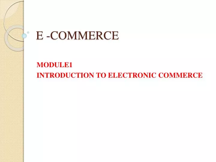 e commerce