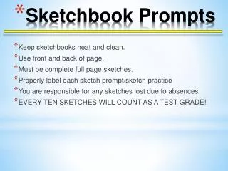 Sketchbook Prompts