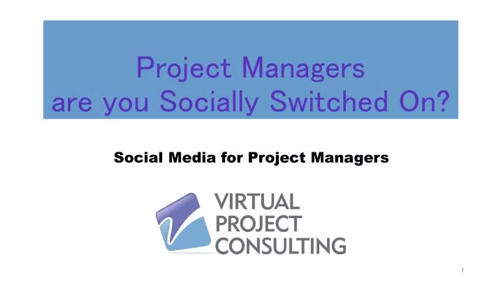 project managers are you socially switched on