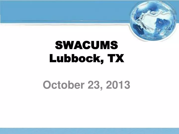 swacums lubbock tx october 23 2013