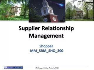 Supplier Relationship Management Shopper MM_SRM_SHO_300
