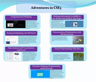 Adventures in CSE3
