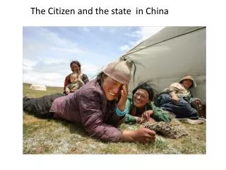 The Citizen and the state in China