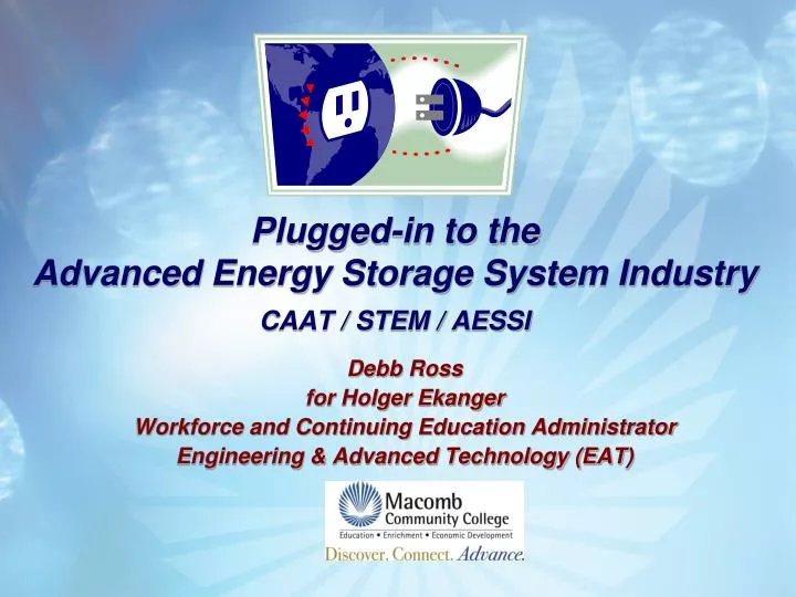 plugged in to the advanced energy storage system industry caat stem aessi