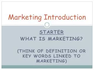 marketing introduction