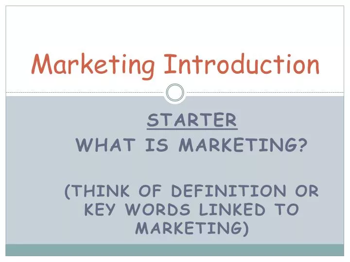 marketing introduction