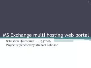 MS Exchange multi hosting web portal