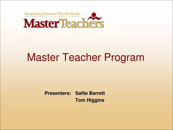master teacher program