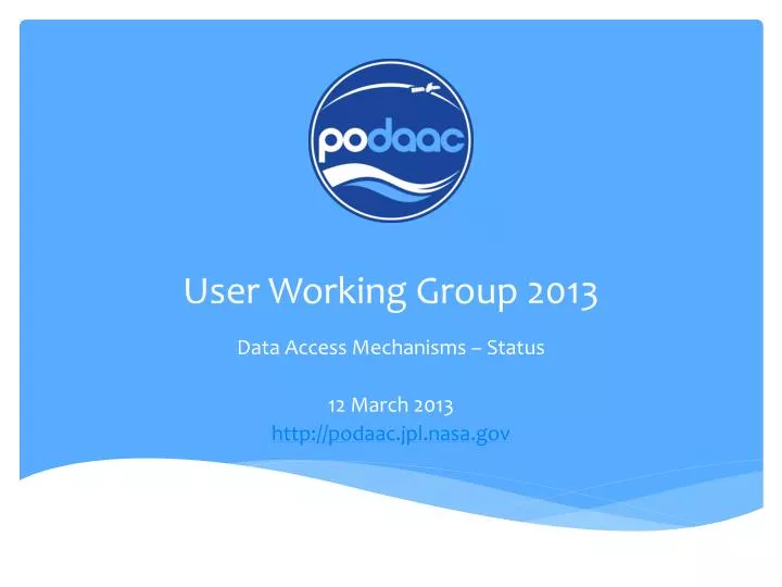 user working group 2013