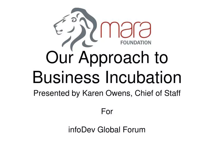 our approach to business incubation