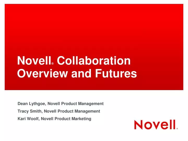 novell collaboration overview and futures