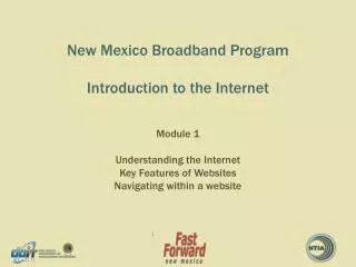 New Mexico Broadband Program Introduction to the Internet