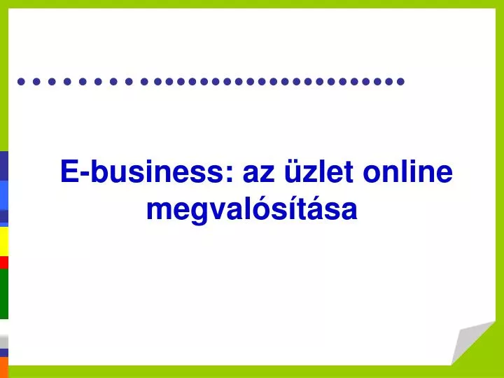 e b usiness az zlet online megval s t sa