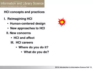 HCI concepts and practices