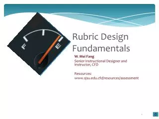 Rubric Design Fundamentals