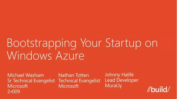 bootstrapping your startup on windows azure