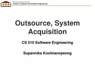 Outsource, System Acquisition