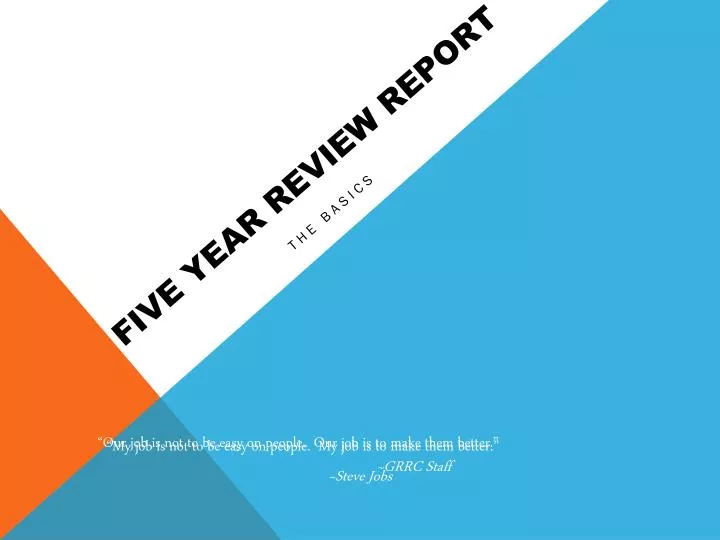 five year review report