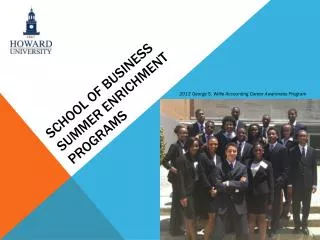 School of business summer enrichment programs