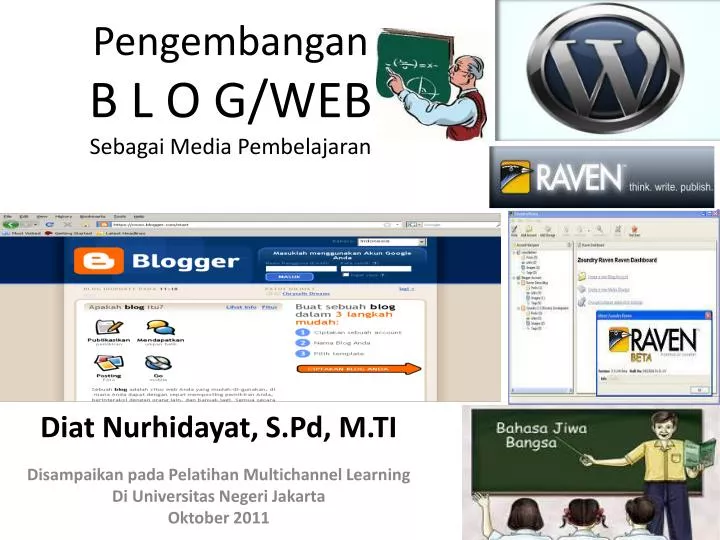 pengembangan b l o g web sebagai media pembelajaran
