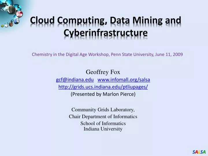 cloud computing data mining and cyberinfrastructure