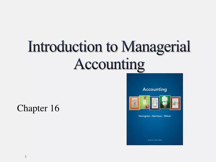 introduction to managerial accounting
