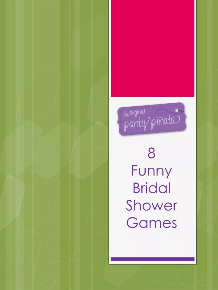 8 funny bridal shower games