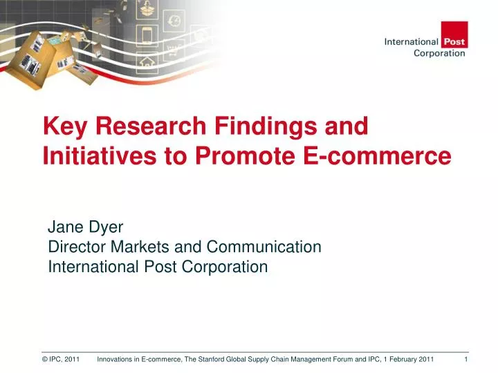 key research findings and initiatives to promote e commerce