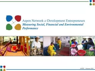 Aspen Network of Development Entrepreneurs Measuring Social, Financial and Environmental Performance