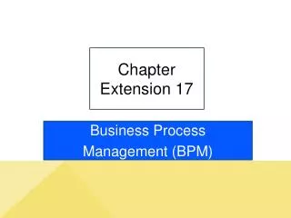 Chapter Extension 17