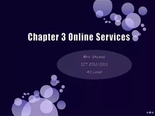 Chapter 3 Online Services