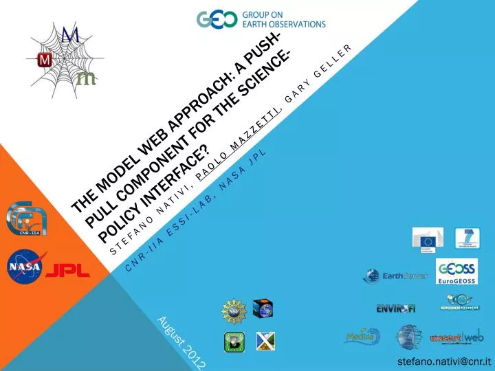 the model web approach a push pull component for the science policy interface