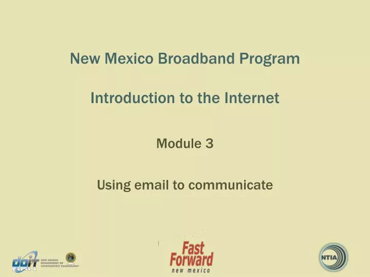 new mexico broadband program introduction to the internet