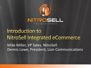 Introduction to NitroSell Integrated eCommerce