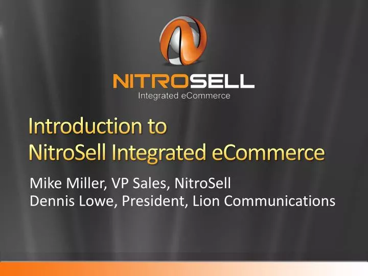 introduction to nitrosell integrated ecommerce