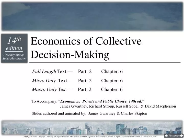 economics of collective decision making