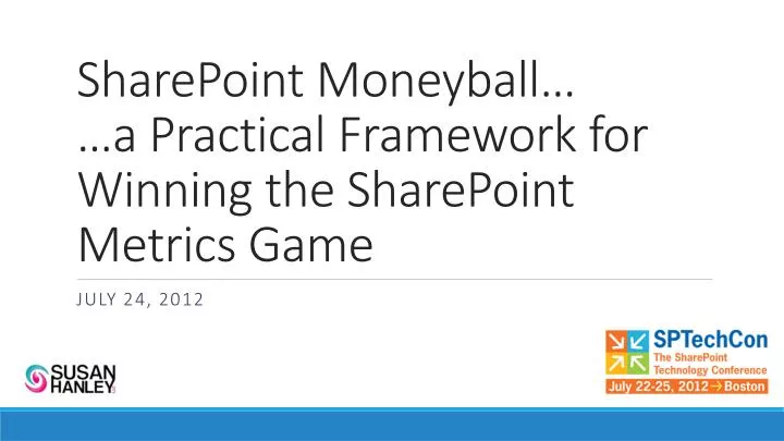 sharepoint moneyball a practical framework for winning the sharepoint metrics game