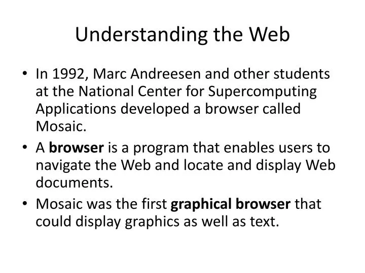 understanding the web
