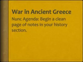 War in Ancient Greece