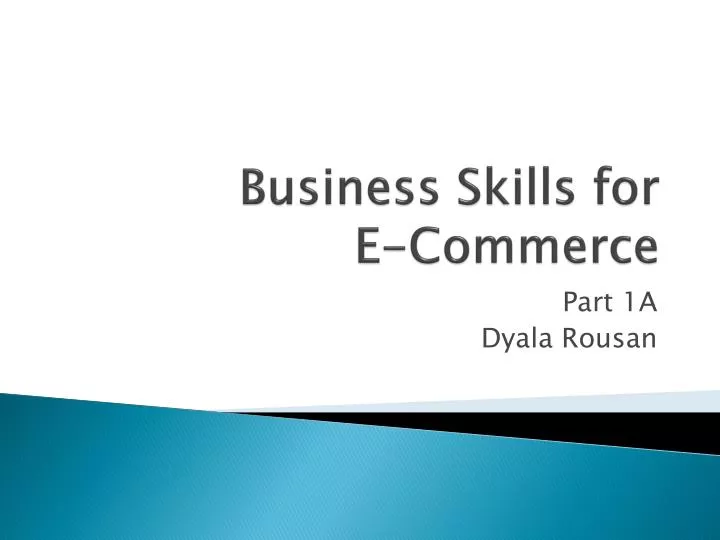 business skills for e commerce