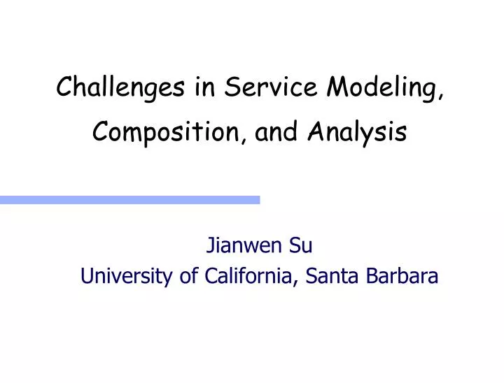 challenges in service modeling composition and analysis