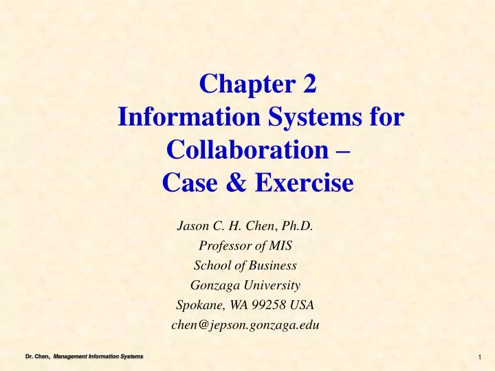 chapter 2 information systems for collaboration case exercise