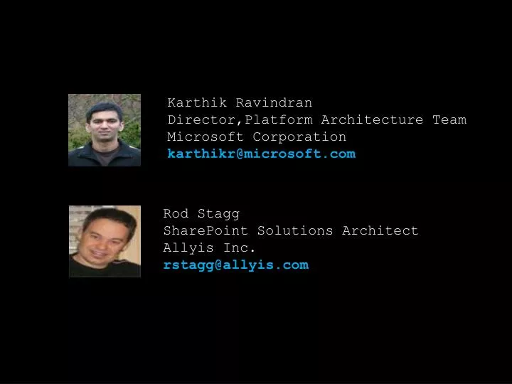 karthik ravindran director platform architecture team microsoft corporation karthikr@microsoft com