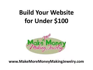 Build Your Website for Under $100